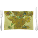 Sunflowers (Van Gogh 1888) Rectangular Glass Lunch / Dinner Plate - Single or Set