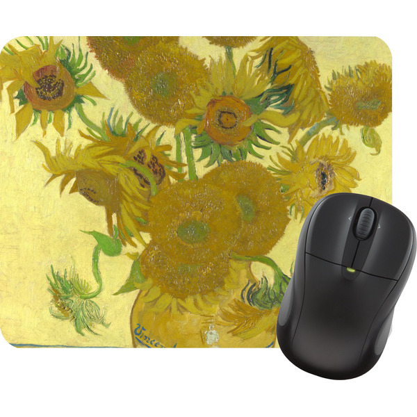 Custom Sunflowers (Van Gogh 1888) Rectangular Mouse Pad