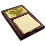 Sunflowers (Van Gogh 1888) Red Mahogany Sticky Note Holder