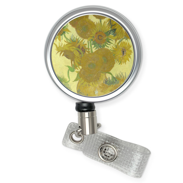 Custom Sunflowers (Van Gogh 1888) Retractable Badge Reel