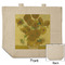 Sunflowers (Van Gogh 1888) Reusable Cotton Grocery Bag - Front & Back View