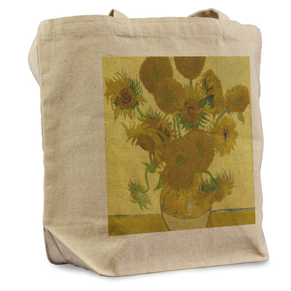 Custom Sunflowers (Van Gogh 1888) Reusable Cotton Grocery Bag - Single