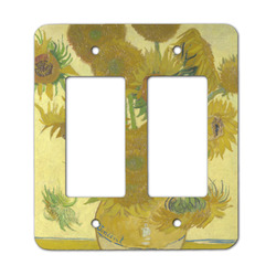 Sunflowers (Van Gogh 1888) Rocker Style Light Switch Cover - Two Switch