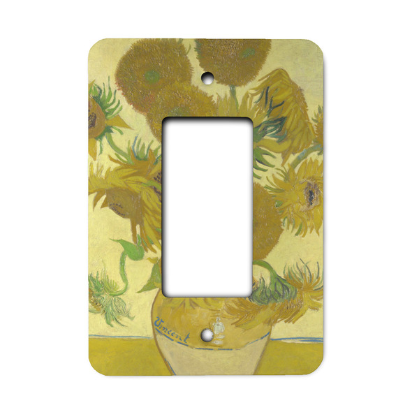 Custom Sunflowers (Van Gogh 1888) Rocker Style Light Switch Cover - Single Switch