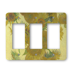 Sunflowers (Van Gogh 1888) Rocker Style Light Switch Cover - Three Switch
