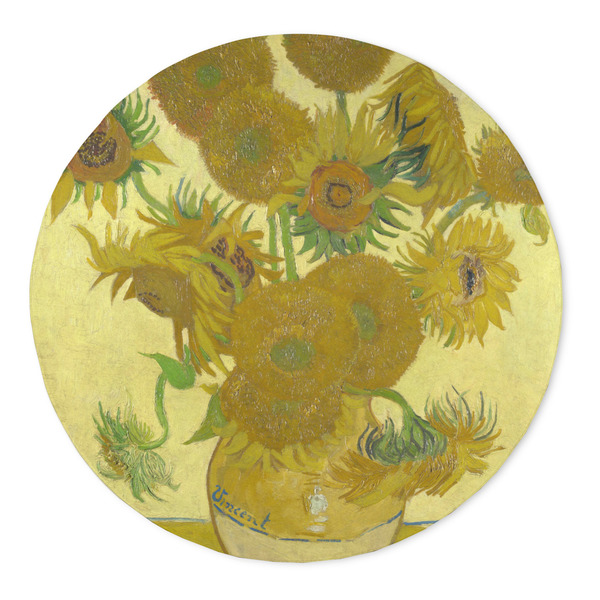 Custom Sunflowers (Van Gogh 1888) 5' Round Indoor Area Rug