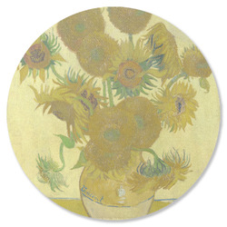 Sunflowers (Van Gogh 1888) Round Rubber Backed Coaster