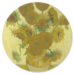 Sunflowers (Van Gogh 1888) Round Rubber Backed Coaster