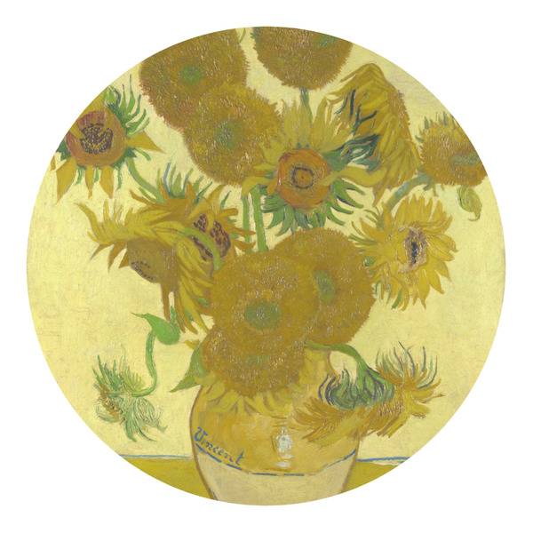 Custom Sunflowers (Van Gogh 1888) Round Decal - XLarge