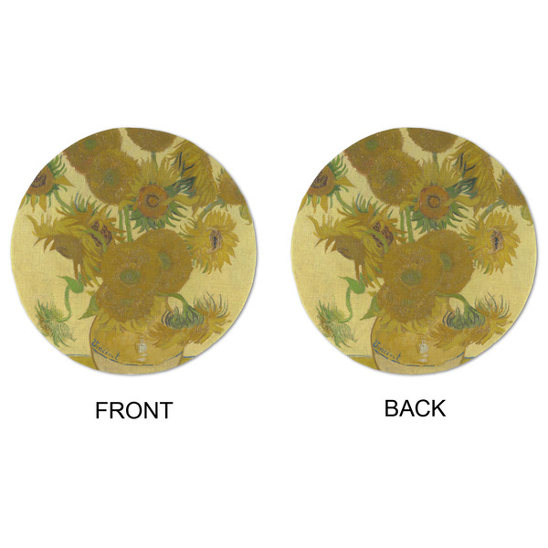 Sunflowers (Van Gogh 1888) Round Linen Placemats - APPROVAL (double sided)