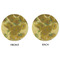 Sunflowers (Van Gogh 1888) Round Linen Placemats - APPROVAL (double sided)