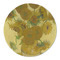 Sunflowers (Van Gogh 1888) Round Linen Placemats - FRONT (Double Sided)