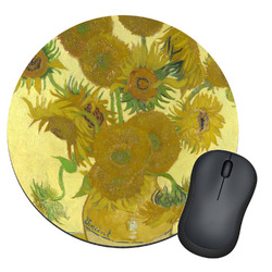 Sunflowers (Van Gogh 1888) Round Mouse Pad