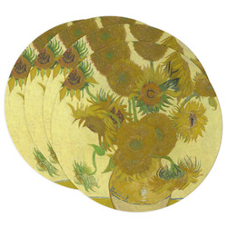 Sunflowers (Van Gogh 1888) Round Paper Coasters