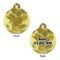 Sunflowers (Van Gogh 1888) Round Pet ID Tag - Small - Front & Back View