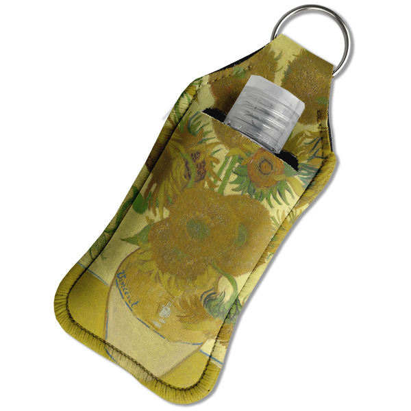 Sunflowers (Van Gogh 1888) Sanitizer Holder Keychain - Large in Case