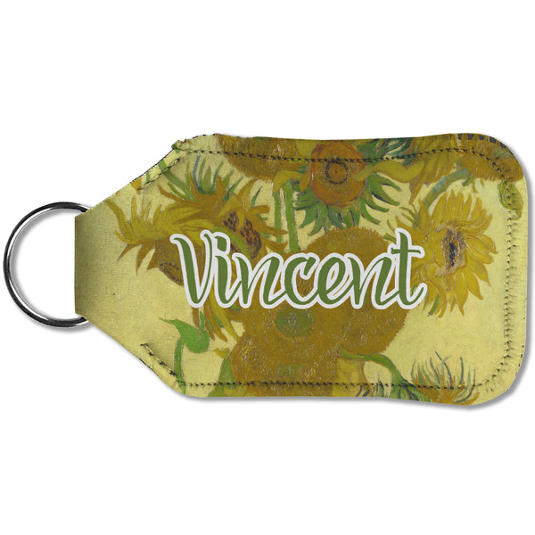 Sunflowers (Van Gogh 1888) Sanitizer Holder Keychain - Small (Back)
