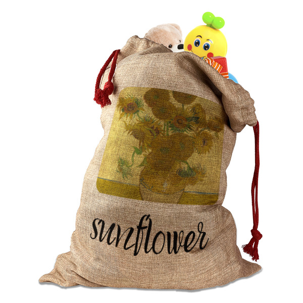 Custom Sunflowers (Van Gogh 1888) Santa Sack