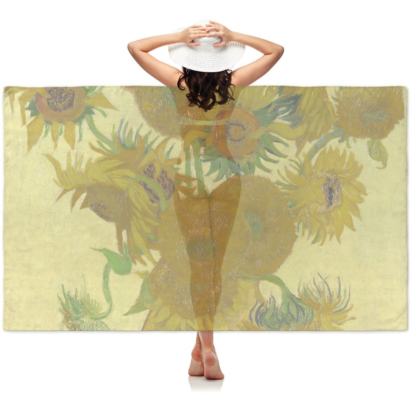 Custom Sunflowers (Van Gogh 1888) Sheer Sarong