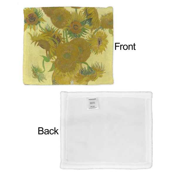 Sunflowers (Van Gogh 1888) Security Blanket - Front & White Back View