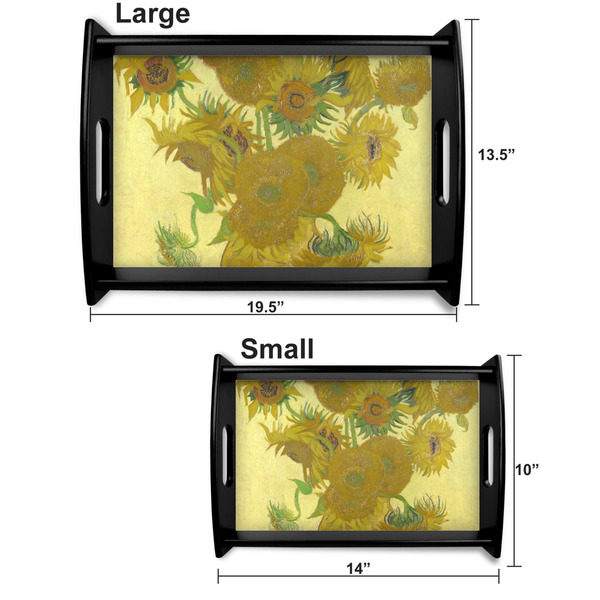 Sunflowers (Van Gogh 1888) Serving Tray Black Sizes