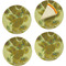 Sunflowers (Van Gogh 1888) Set of 4 Glass Appetizer / Dessert Plate 8"