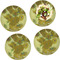 Sunflowers (Van Gogh 1888) Set of 4 Glass Lunch / Dinner Plate 10"