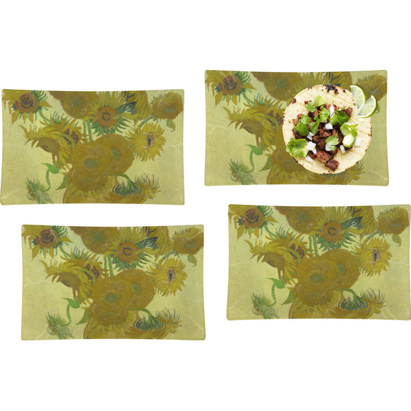 Sunflowers (Van Gogh 1888) Set of Rectangular Dinner Plates
