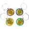 Sunflowers (Van Gogh 1888) Set of Silver Wine Charms