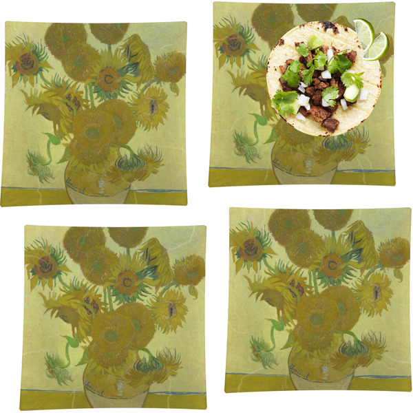 Sunflowers (Van Gogh 1888) Set of Square Dinner Plates