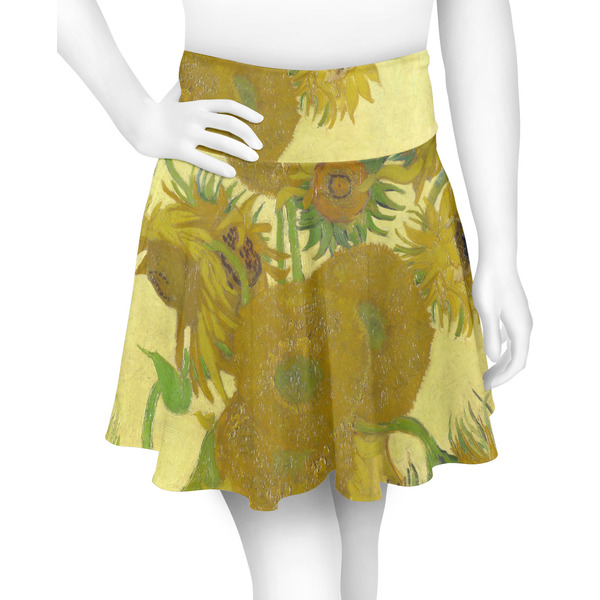 Custom Sunflowers (Van Gogh 1888) Skater Skirt - X Large