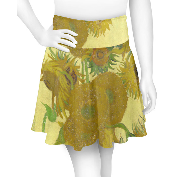 Custom Sunflowers (Van Gogh 1888) Skater Skirt - Medium