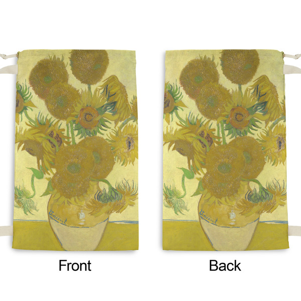 Sunflowers (Van Gogh 1888) Small Laundry Bag - Front & Back View
