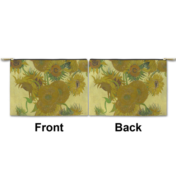 Sunflowers (Van Gogh 1888) Small Zipper Pouch Approval (Front and Back)