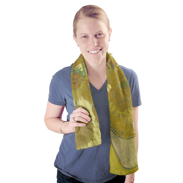 Sunflowers (Van Gogh 1888) Sport Towel - Exercise use - Model