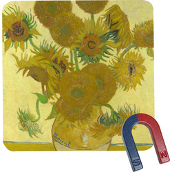 Sunflowers (Van Gogh 1888) Square Fridge Magnet