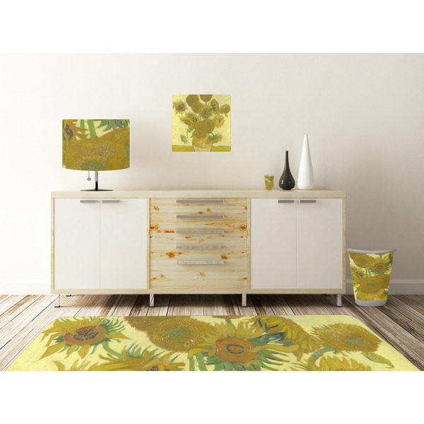 Sunflowers (Van Gogh 1888) Square Wall Decal Wooden Desk