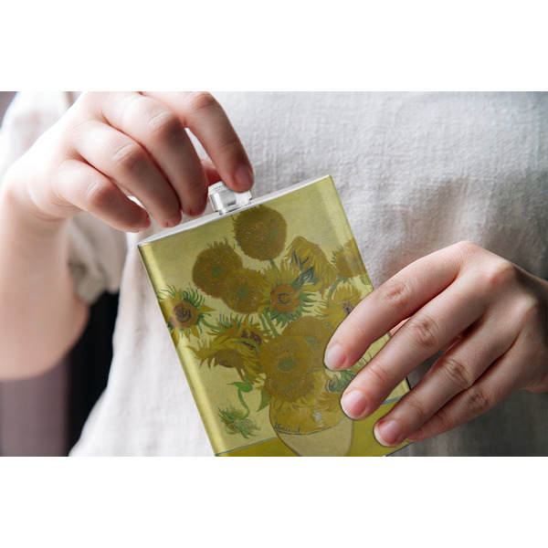 Sunflowers (Van Gogh 1888) Stainless Steel Flask - LIFESTYLE 1