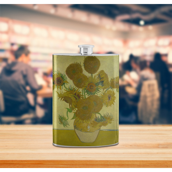 Sunflowers (Van Gogh 1888) Stainless Steel Flask - LIFESTYLE 2