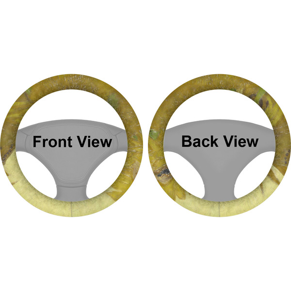 Sunflowers (Van Gogh 1888) Steering Wheel Cover- Front and Back