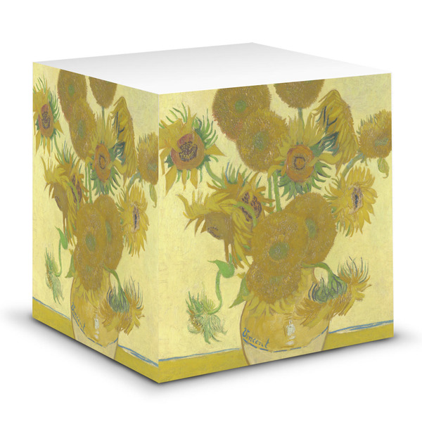 Custom Sunflowers (Van Gogh 1888) Sticky Note Cube