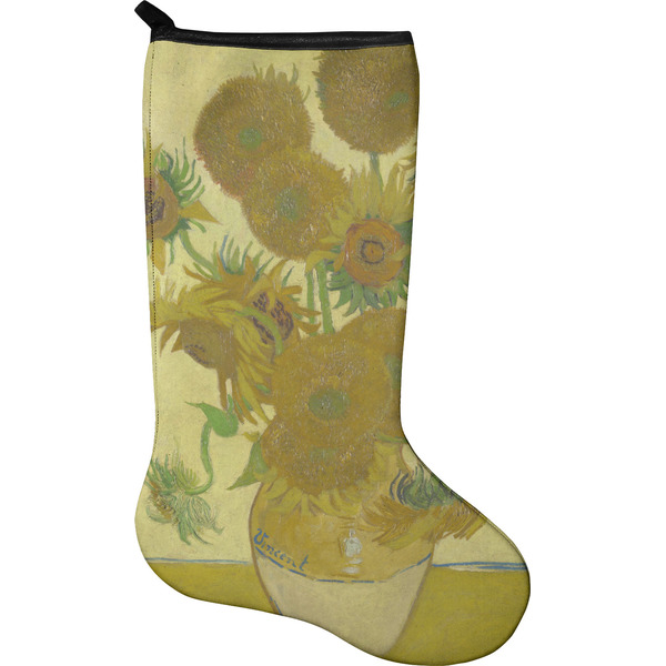 Custom Sunflowers (Van Gogh 1888) Holiday Stocking - Neoprene