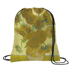 Sunflowers (Van Gogh 1888) Drawstring Backpack - Medium
