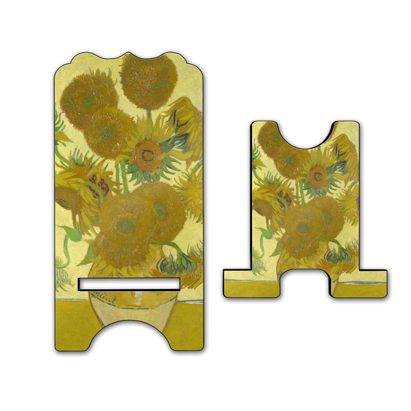 Sunflowers (Van Gogh 1888) Stylized Phone Stand - Front & Back - Large