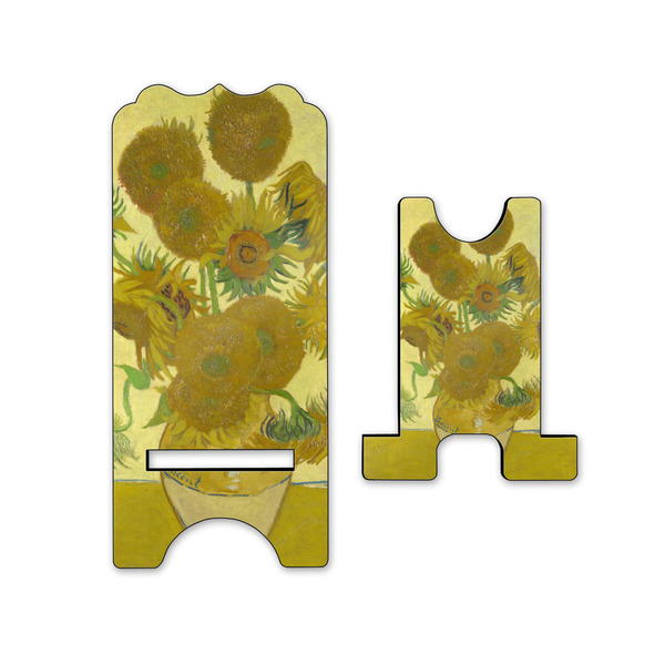 Sunflowers (Van Gogh 1888) Stylized Phone Stand - Front & Back - Small