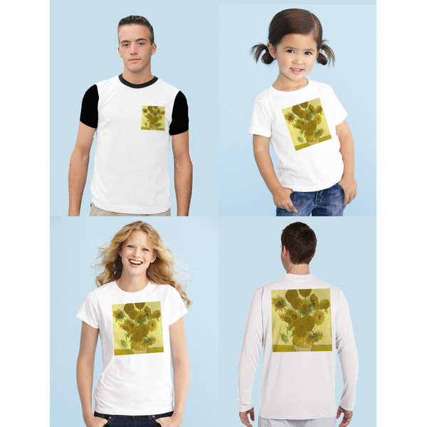 Sunflowers (Van Gogh 1888) Sublimation Sizing on Shirts