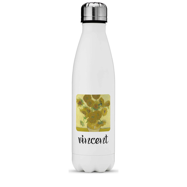 Custom Sunflowers (Van Gogh 1888) Water Bottle - 17 oz. - Stainless Steel - Full Color Printing