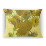 Sunflowers (Van Gogh 1888) Rectangular Throw Pillow Case - 12"x18"