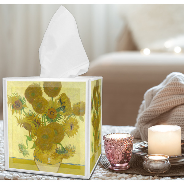 Sunflowers (Van Gogh 1888) Tissue Box - Lifestyle