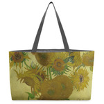 Sunflowers (Van Gogh 1888) Beach Totes Bag - w/ Black Handles